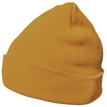 DonDon bonnet homme bonnet femme hiver Beanie design classique jaune ocre