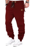 Meilicloth Mens Gym Bottoms Joggers for Men Red Trousers Chino Pants Cotton Sweatpants Fleece Tapered Track Athletic Pants with Drawstring and Pockets Red X-Large