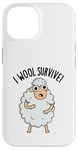 Coque pour iPhone 14 I Wool Survive est un jeu de mots amusant en forme de mouton