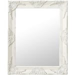 Maison Chic - Miroir mural style baroque 50x60 cm Blanc