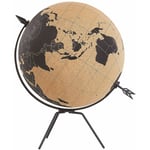 Beliani - Globe Terrestre en Liège 35 cm de Hauteur de Style Moderne Accessoire de Décoration Idéal pour Chambre Salon ou Bureau