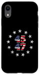 Coque pour iPhone XR 2024 45 47 Trump Drapeau américain vintage