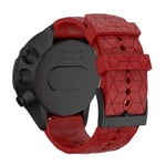 MDLIX GHD ATJ For Suunto Spartan Sport & Suunto 9/9 Baro / D5 Universal Football Texture Silicone Strap(Red) (Color : Red)