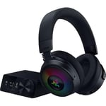 Razer Kraken V4 Pro - Casque de Jeu sans Fil avec hub de contrôle Sensa HD haptics (hub de contrôle OLED, Triforce 40mm Drivers, HyperSpeed & Bluetooth, THX Spatial Audio, RGB) Noir