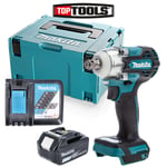 Makita DTW300 18V Brushless Impact Wrench With 1 x 5.0Ah Battery, Charger & Case