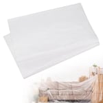 Hejo 2 Pack Extra Large Plastic Dust Sheets for Decorating 4 x 5m, Decorating Sheets, Water Proof Plastic Sheet, Dust Sheets for Painting & Furniture