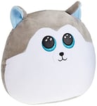 TY- Squish a boos-Coussin Slush Le Chien 40cm, TY39193, Blanc/Gris