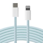 Xceed Braided USB-C til Lightning Kabel PD 60W - 2m - Blå