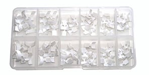 World of Nails-Design Lot de 120 mini capsules blanches pour French manucure.