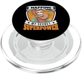 Napping Superpower Power Nap Lazy Pajama Day Sleep Sloth PopSockets PopGrip for MagSafe