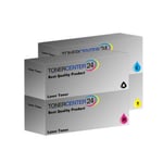 Set de Premium Laser Toner Cartouches Compatibles pour HP Color Laserjet CP1215/1515N/1518NI/CM1312MFP printers. (CB540A - CB541A - CB543A - CB542A) [ 1 PACK ]