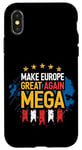 Coque pour iPhone X/XS Pro EU - Make Europe Great Again Retro Mega