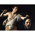 Artery8 Caravaggio David With Head Goliath Religious Painting Large Wall Art Poster Print Thick Paper 18X24 Inch