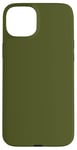 Coque pour iPhone 15 Plus Couleur vert combat