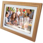 DENVER 15.6” FULL HD digital Wi-Fi photoframe with FRAMEO photo software Light wood