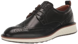 ECCO Men's St. 1 Hybrid Brogue Oxford, Black/White, 11-11.5