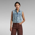 Slim Denim Vest - Light blue - Women