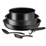 Set 6 pièces Tefal Ingenio Black Stone L3999002 Noir