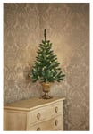 Premier Decorations 3ft Pre lit Flocked Table Christmas Tree