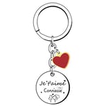 Lumengqi Porte Clef Amoureux Couple Cadeau D'anniversaire Femme Homme Porte-Clés Je T'aime Petite Amie Cadeau Copine Petit ami Cadeaux de Noël Cadeau de la Saint-Valentin (4)