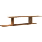 Vidaxl - tagère tv murale vieux bois 125x18x23 cm bois d'ingénierie Brun