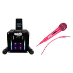 RockJam RJSC01-BK Singcube 5-Watt Rechargeable Bluetooth Karaoke Machine with Two Microphones & Karaoke Microfono cablato unidirezionale microfono dinamico unidirezionale con cavo