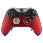 eXtremeRate Red Shadow Soft Touch Replacement Faceplate Front Shell for Xbox One Elite Controller Model 1698