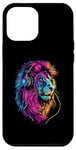 iPhone 12 Pro Max Lion with Headphones Lion Lover Men Women Case