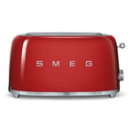 Grille pain 2 fentes rouge - Smeg