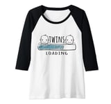 Womens Twin shirt for pregnant women. Baby gift for mum Raglan Baseball Tee