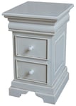 French Louis Philippe 2-3 drawer Bedside Table / Cabinet Antique White BS040P