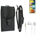 For Samsung Galaxy A51 5G + EARPHONES Belt bag outdoor pouch Holster case protec