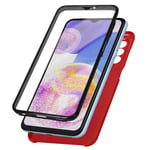 360° Case for Samsung A23 5G / M23 5G Flexible Front & Rigid Back – Red