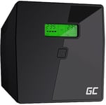 Green Cell® UPS Onduleur 1000VA (600W) 230V Alimentation d'énergie Non interruptible Line-Interactive AVR Alimentation sans Interruption pour Ordinateur USB/RJ45 2X Schuko 2X IEC Prises Affichage LCD