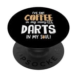 Darts Graphic In My Veins & Soul Cadeau pour les amateurs de café PopSockets PopGrip Interchangeable