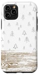 Coque pour iPhone 11 Pro Boho Rustic Botanical Leaf Pattern Vintage Beige Nature Chic