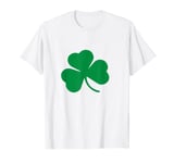 White T Shirt With Green Shamrock: Men, Women, Kids - CUTE T-Shirt