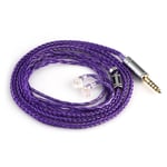 Tripowin Zonie 16 Core Silver Plated Cable Spc Earphone Cable For Kz Zs10 Pro Zsn Pro X Zst X Cca Cra (Recessed 2Pin, 4.4Mm, Violet)[CAS311070]