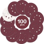 100PCS Disque de Ponçage 125mm Grain 1500, Disques a Poncer Papier Abrasifs 8 Trous Idéal pour Poncer/Polir pour Ponceuse Excentrique