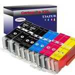 Lot de 10 Cartouches Compatibles pour Canon Pixma TS8151, TS8152 - T3AZUR