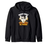 Nurse Ghost Jack O Lantern Halloween Night Shift Is Here Zip Hoodie