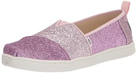 TOMS Boy's Girl's Tiny Alpargata Loafer Flat, Purple Pink, 3 UK Child