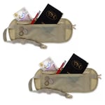 2X Cream Bum Bag Festival Hip Money Belt Fanny Pack Purse Wallet Travel Holiday