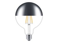 Philips - Led-Lyspære - Form: G125 - E27 - 7.2 W (Ekvivalent 50 W) - Klasse F - Varmt Hvitt Lys - 2700 K - Kronespeil