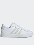 adidas Sportswear Womens Grand Court 2.0 Trainers - White/green, White, Size 7, Women