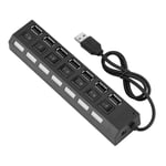 Vipxyc 450Mbps Fast Transmission 7 Port USB Hub USB 2.0 Hub for Mouse/Printer/Scanner for mobile phone, tablet PC, keyboard, mouse, hard drive