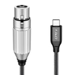 Câble Audio Microphone Usb C Vers Xlr, Câble Microphone Femelle Usb C Tressé Vers Xlr Pour Lenregistrement Audio, Compatible Pour Iphone 15/15 Plus / 15 Pro / 15 Pro , Macbook, Pc, 2 M[X798]