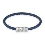 Guess JUMB02141JWSTJBL Men's Blue Vintage Leather Stainless Jewellery