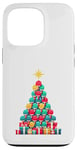 Coque pour iPhone 13 Pro Christmas Tree Joueur de Tennis de Table Ping Pong Raquette