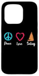 Coque pour iPhone 15 Pro Peace Love Sailing Captain Boat Sport